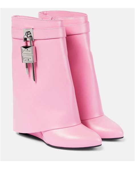 givenchy boots pink|givenchy shark lock boots pink.